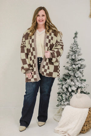 Check Into This Cardigan in Chocolate Brown