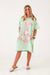 Peace Sign Dress in Mint