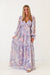 Embrace Coastal Vibes Floral Maxi Dress In Lilac
