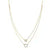 Round Pave Double Appeal Necklace in Gold