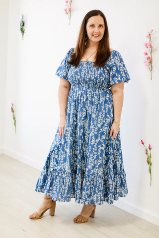 Walking Through The Garden Midi Dress