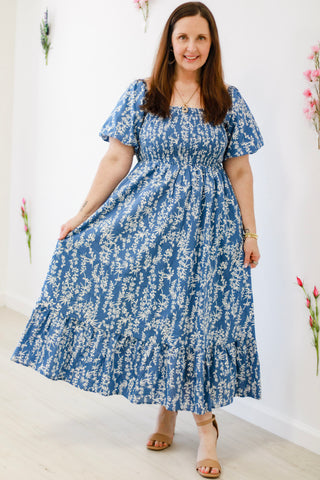 Walking Through The Garden Midi Dress