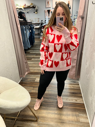 Heart of Pearl Block Sweater