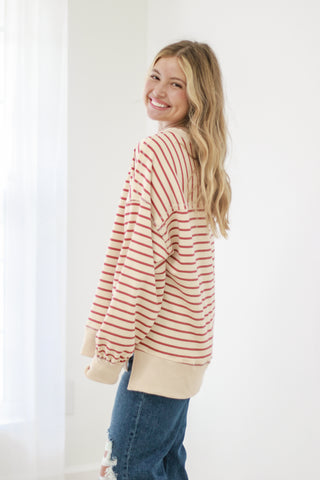 Stripes of Fall Long Sleeve Top
