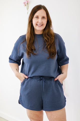 Scuba Short Sleeve Set in Blue