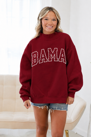 Winning Season Alabama Crimson Tide Mock Neck Pullover