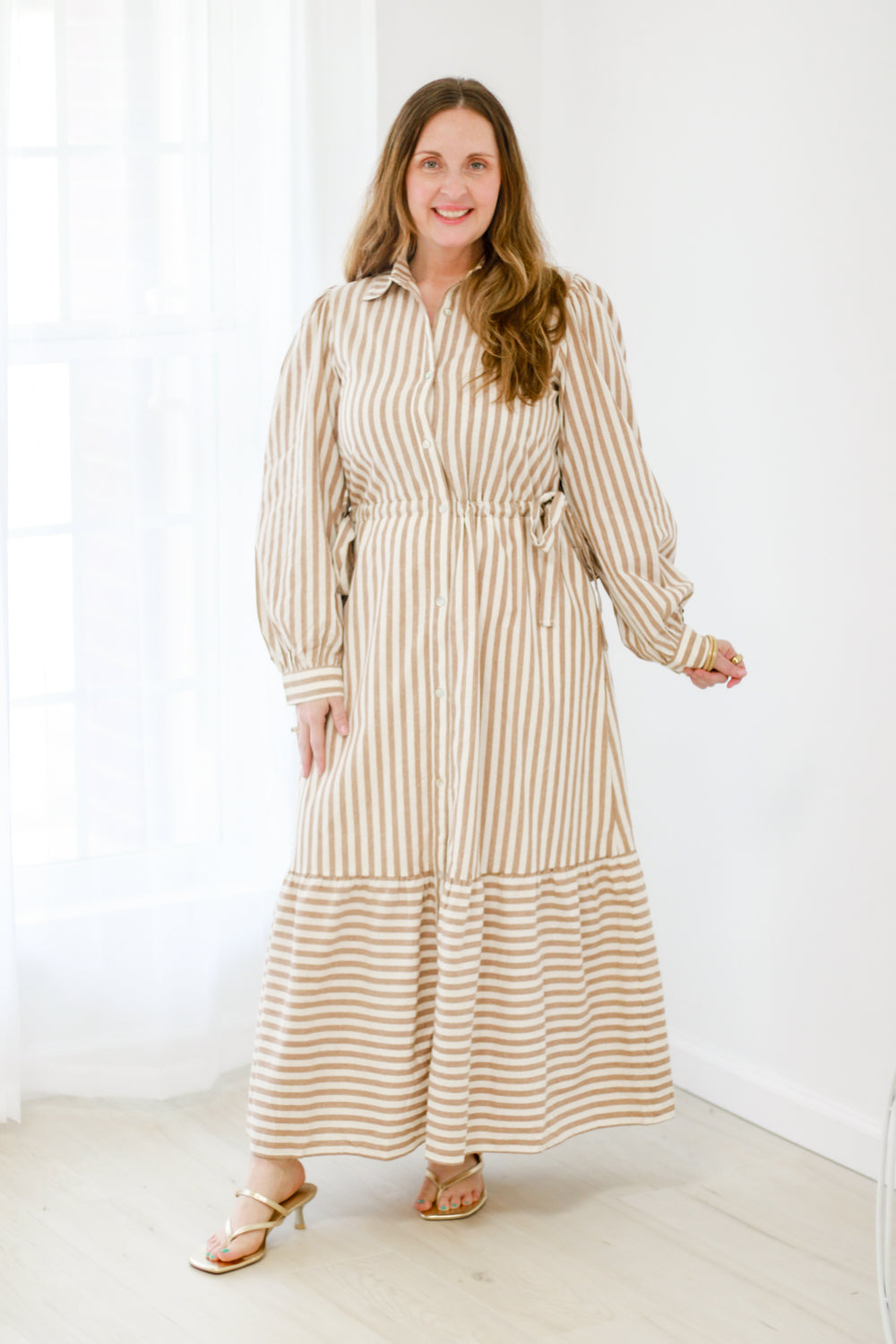 Counting on You Mocha Stripe Dress – Allure Clothing Boutique