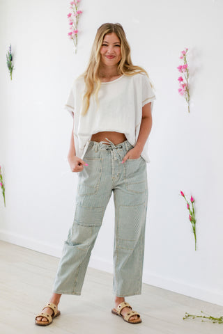 Best Of All Striped Denim Pants