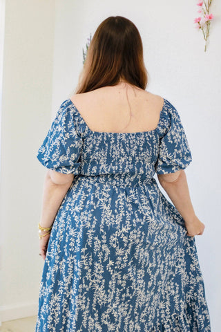 Walking Through The Garden Midi Dress