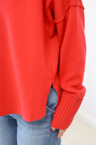 Cloud Dancer Red Sweater