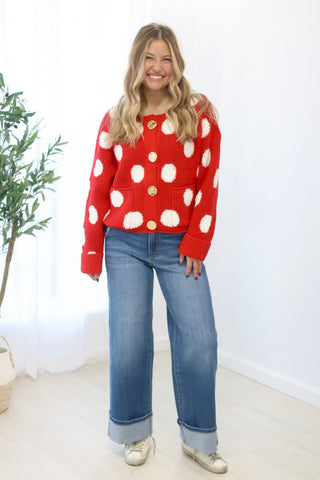 Happy Together Polka Dot Cardigan Top
