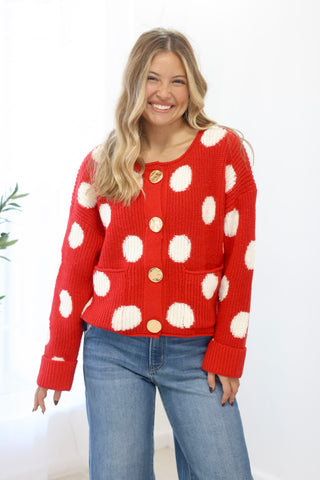 Happy Together Polka Dot Cardigan Top