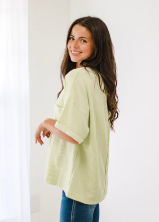 Minty Magic Ribbed Top