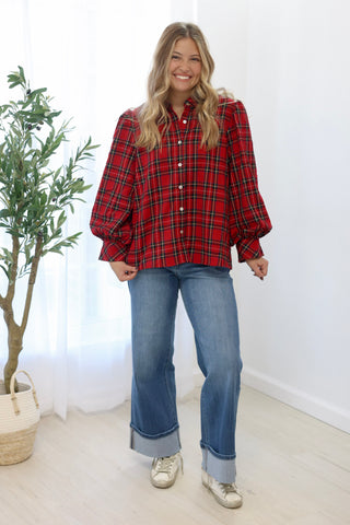 Holidy Hop Top in Red