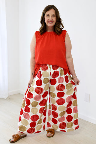 True to You Blouse in Tomato Red