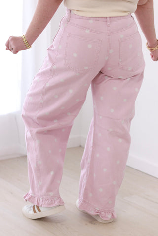Polka Dot Party Pants in Pink
