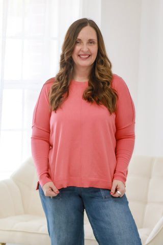 Moment of Weakness Sweater in Electric Pink