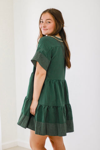 Radiant Days Dress in Hunter Green