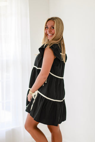Cusp of Fall Black Dress