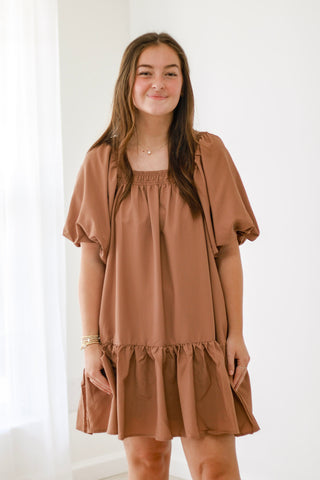 Nature Falls Camel Dress