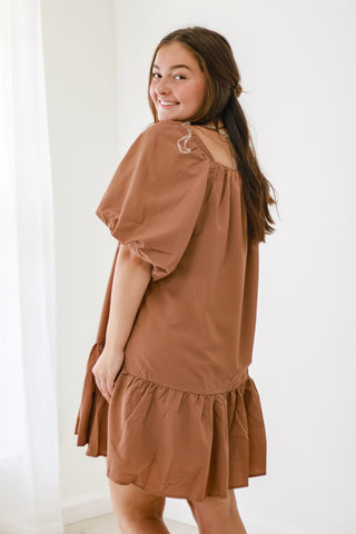 Nature Falls Camel Dress