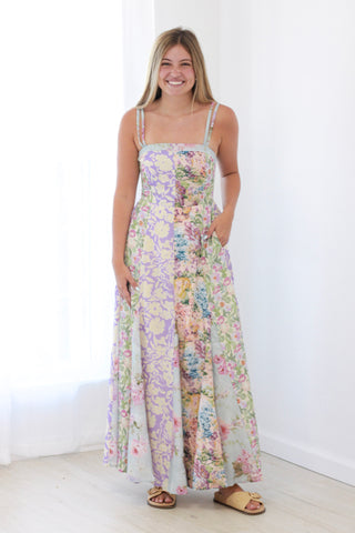 Watercolor Floral Maxi Dress