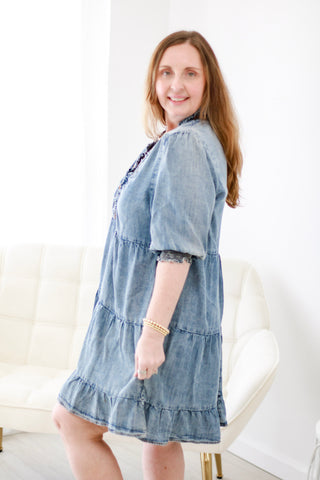 Denim Daydream Tiered Dress