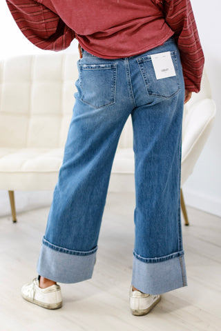 Kicked Back Cuffed Baggy Jeans