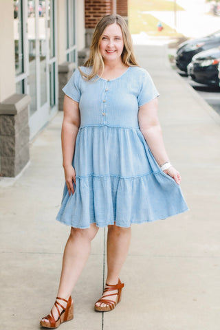 Ocean Vibes Dress in Peri Blue