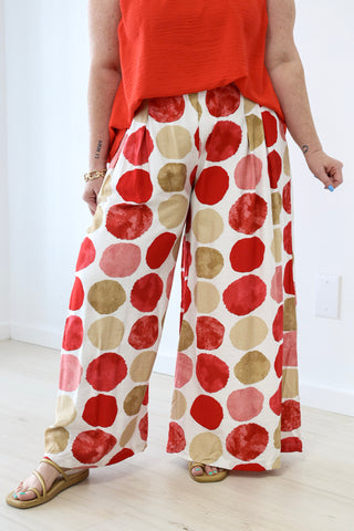 Trendsetter Polka Dot Pants in Red