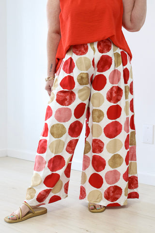 Trendsetter Polka Dot Pants in Red