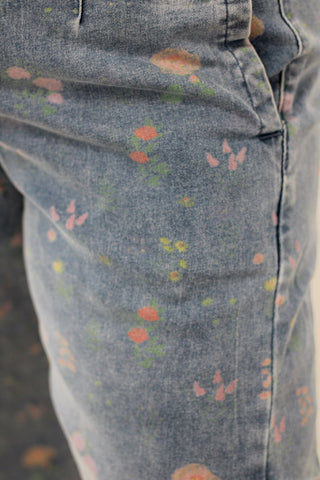 A Floral Daydream Denim Barrel Jeans