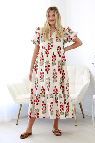 Just Say When Floral Midi Dress
