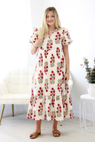 Just Say When Floral Midi Dress
