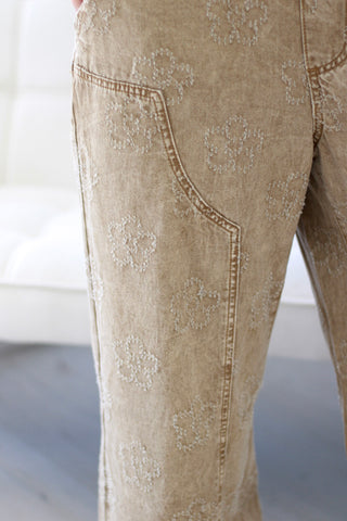 Flirt in Florals Overalls