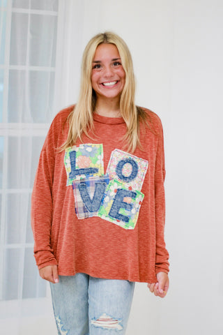 Long Shot Love Top in Rust