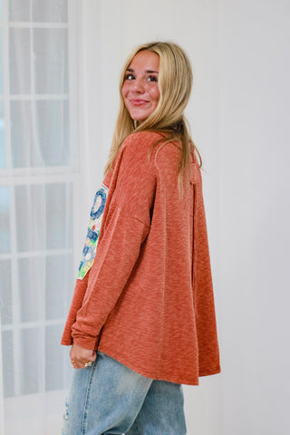 Long Shot Love Top in Rust