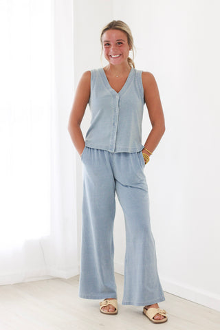Right Here With You Tank in Light Denim