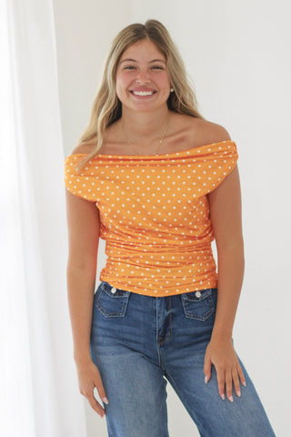 Fan Girl Polka Dot Top