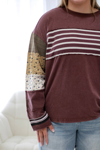 Lifetime of Love Mineral Wash Top in Grape