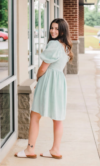 She's Sassy Light Blue Denim Dress