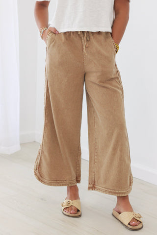 Meant to Be Mineral Wash Pants in Latte