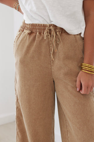 Meant to Be Mineral Wash Pants in Latte