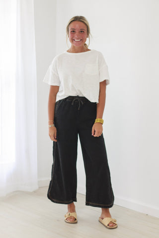 Meant to Be Mineral Wash Pants in Black