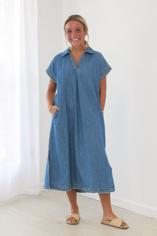 Saturday Brunch Denim Dress