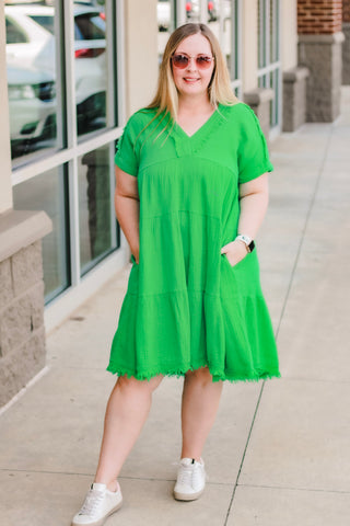 No Drama Kelly Green Dress
