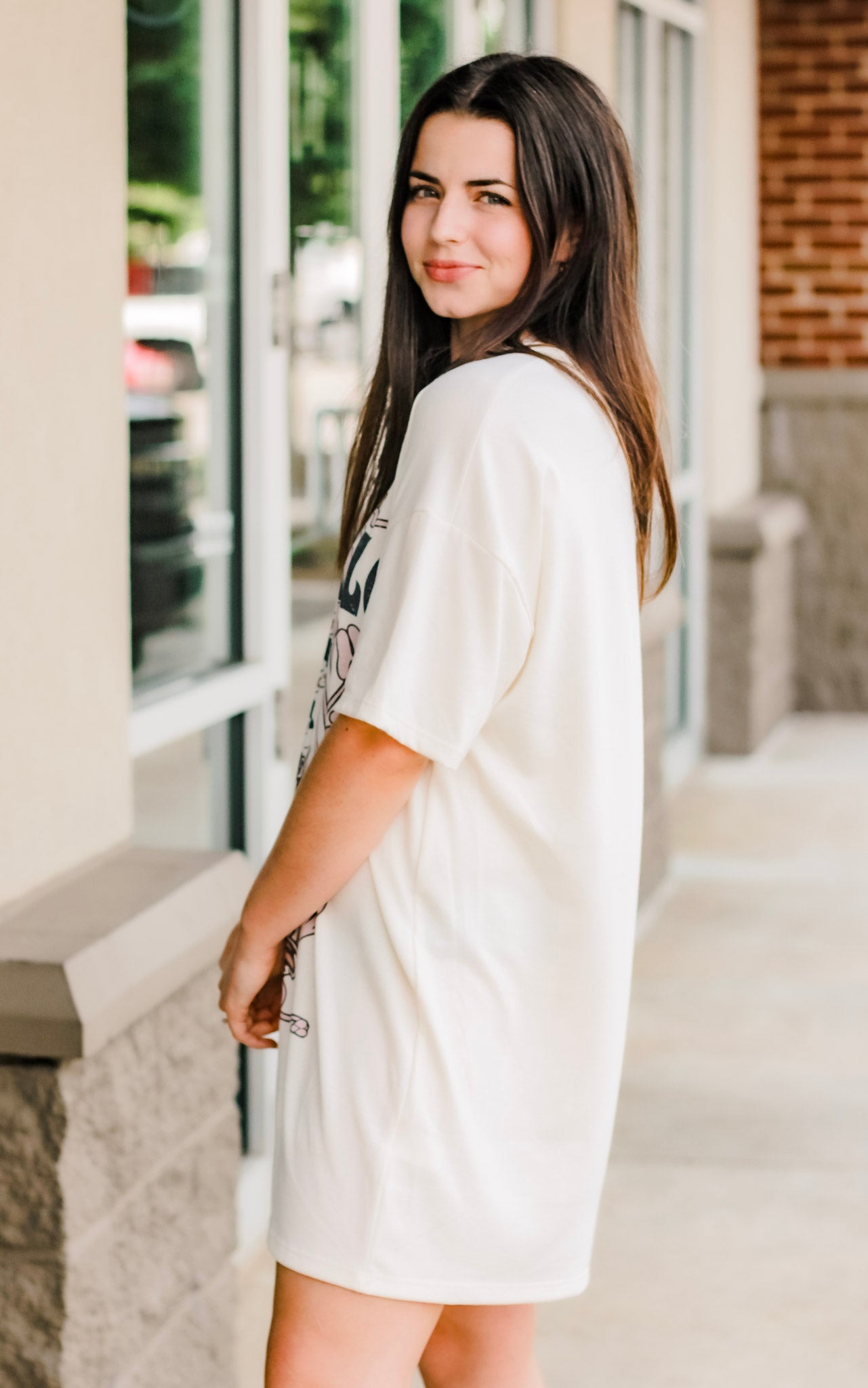 Dress Outfit Oversized Band Tee Dress California Oversized Graphic