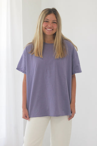 Natural Life Take it In Cotton Tee in Lavender