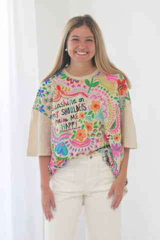 Natural Life Sunshine on My Shoulders Tee