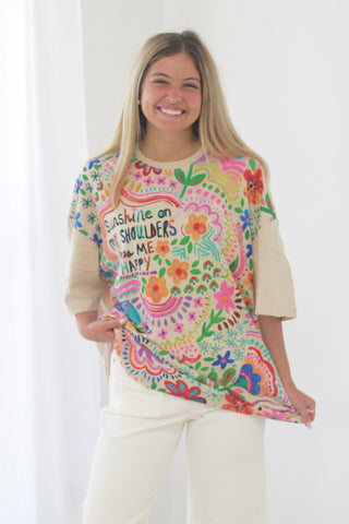 Natural Life Sunshine on My Shoulders Tee